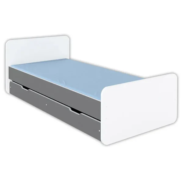 Krevet Alfa 200X90 Sa Fiokom+Dušek Sivi