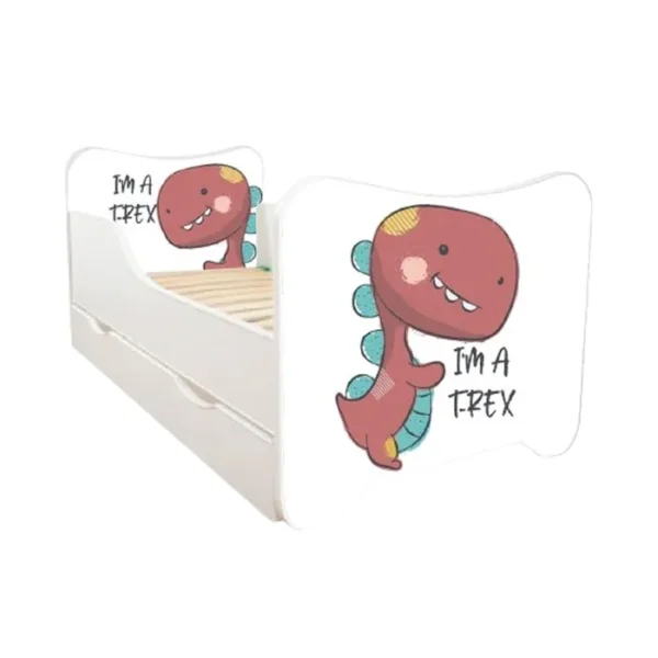 ABC Beds Dečiji Krevet sa Fiokom 160X80 cm Dino T-Rex